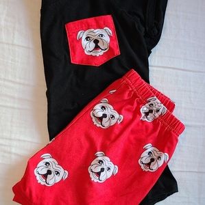 Sassy Stitches short set-UGA- University of Georgia Bulldogs-GO Dawgs